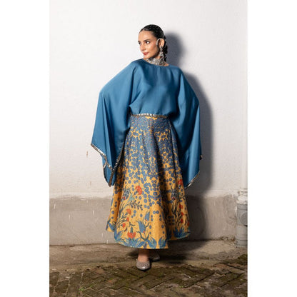 Saksham & Neharicka Blue Lehenga with Top (Set of 2)