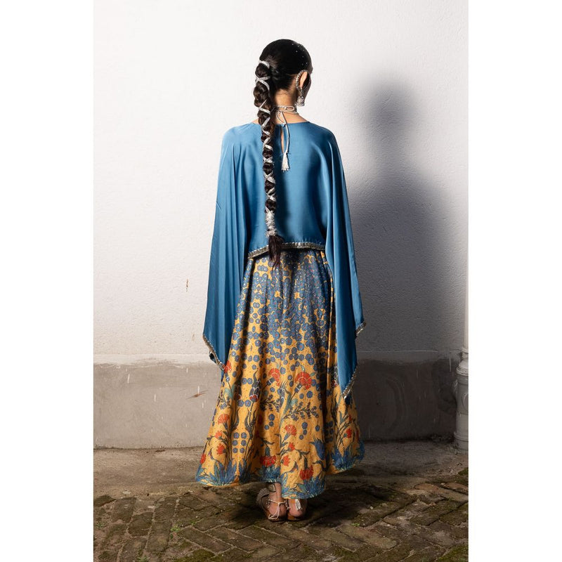 Saksham & Neharicka Blue Lehenga with Top (Set of 2)