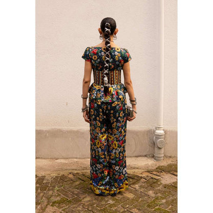 Saksham & Neharicka Multi Coloured Printed Co-Ord (Set of 2)