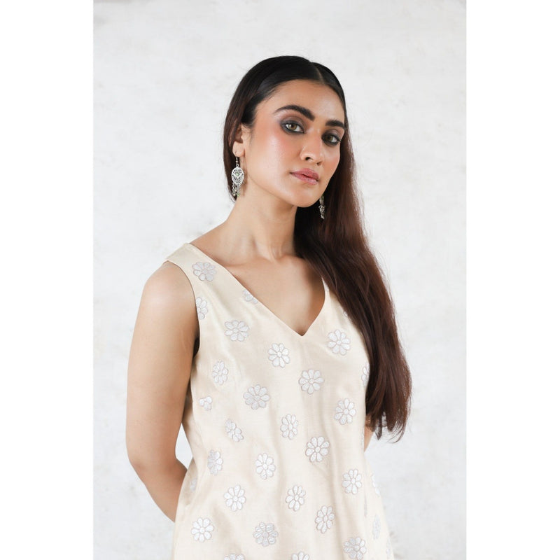 Saksham & Neharicka Beige Rupa Co-Ord (Set of 2)