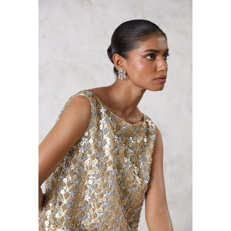 Saksham & Neharicka Silver Mandarmani Mini Dress