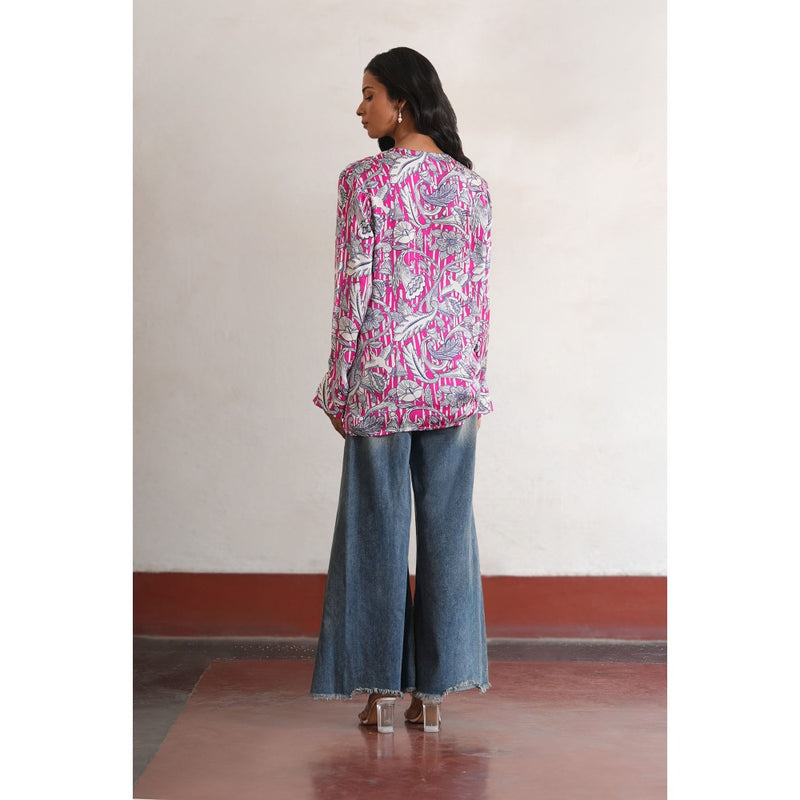 Saksham & Neharicka Pink Zinat Shirt