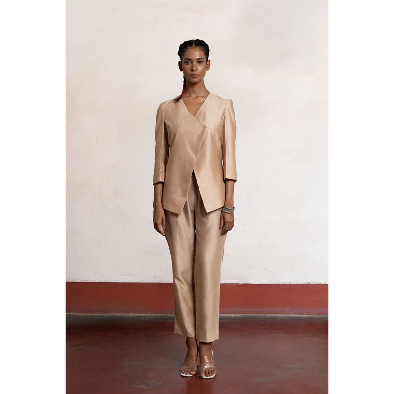 Saksham & Neharicka Brown Sneha Co-Ord (Set of 2)