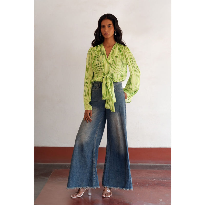 Saksham & Neharicka Green Siya Top