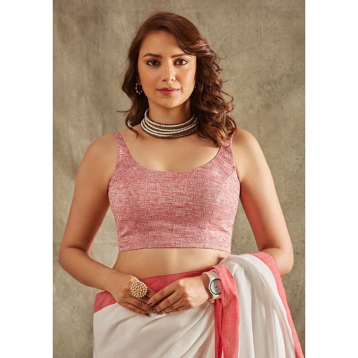 SALWAR STUDIO Pink Textured Blouse