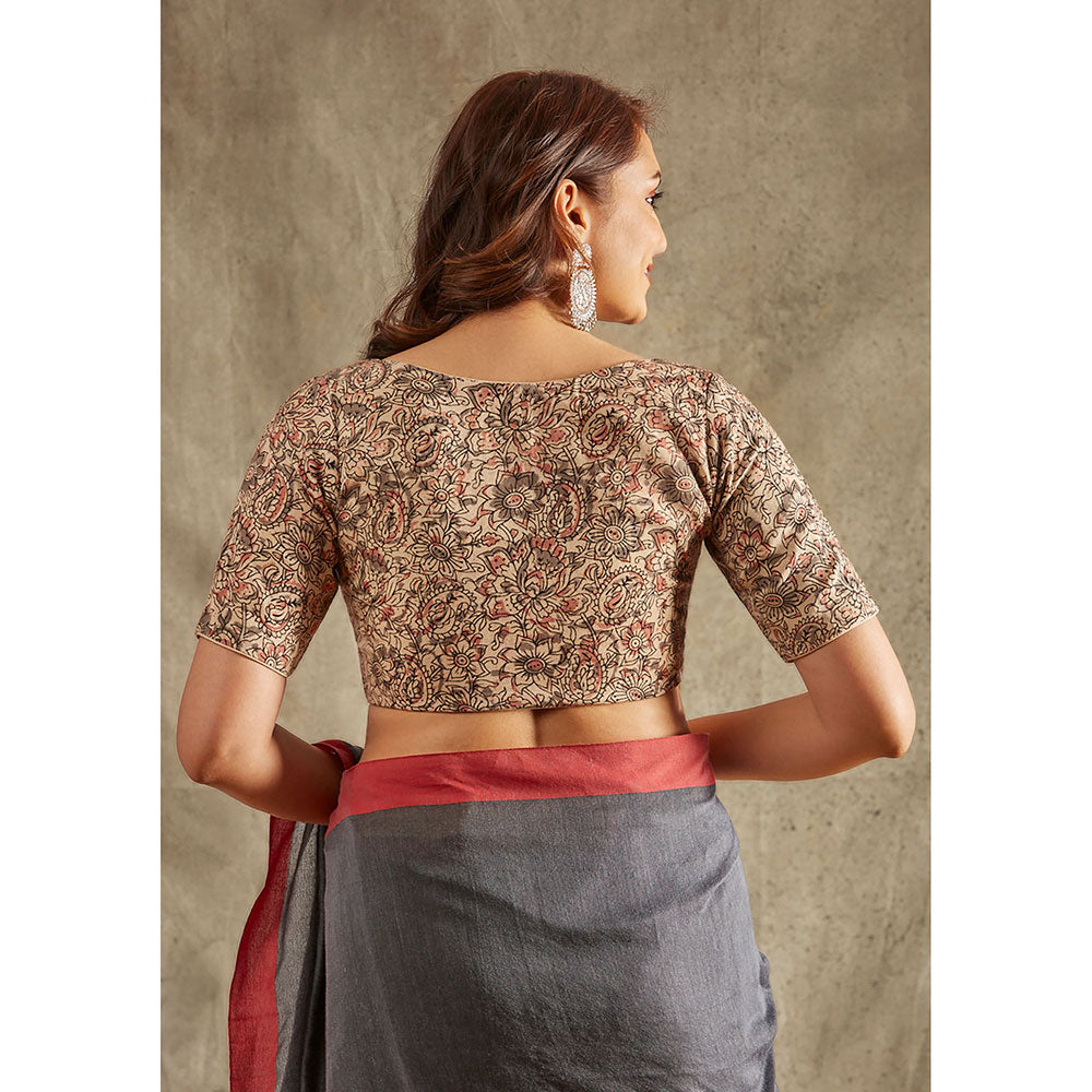 SALWAR STUDIO Beige Kalamkari Blouse