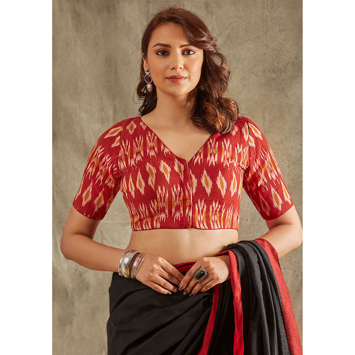 SALWAR STUDIO Red Ikat Blouse