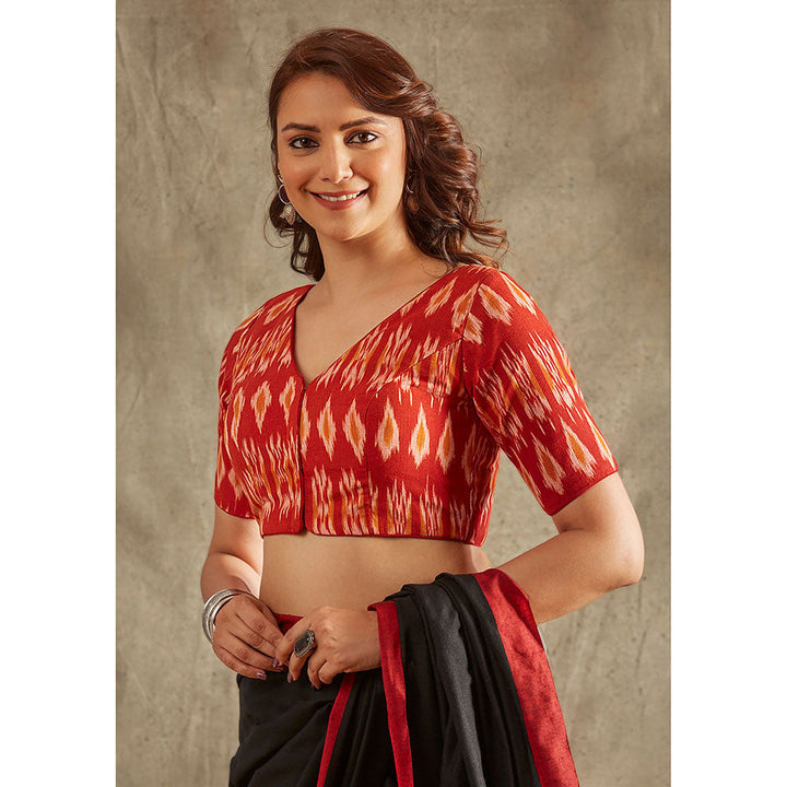 SALWAR STUDIO Red Ikat Blouse