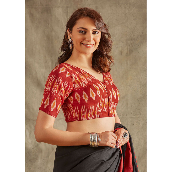 SALWAR STUDIO Red Ikat Blouse