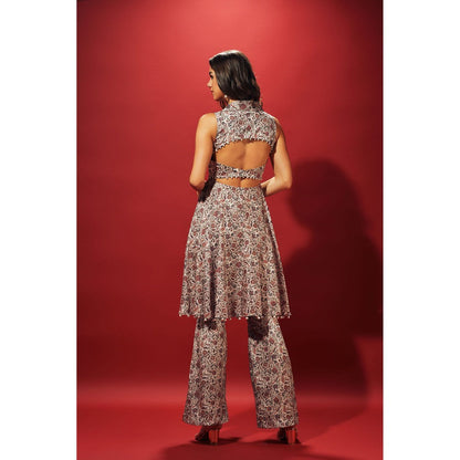 SAMMOHI BY MOKSHA & HIRAL Beige Chintz Floral Co-Ord (Set of 2)