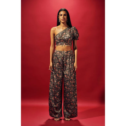 SAMMOHI BY MOKSHA & HIRAL Olive Green Co-Ord (Set of 2)