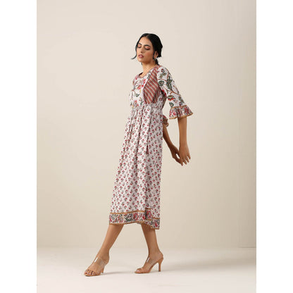 Samvrih Off White Floral Dress