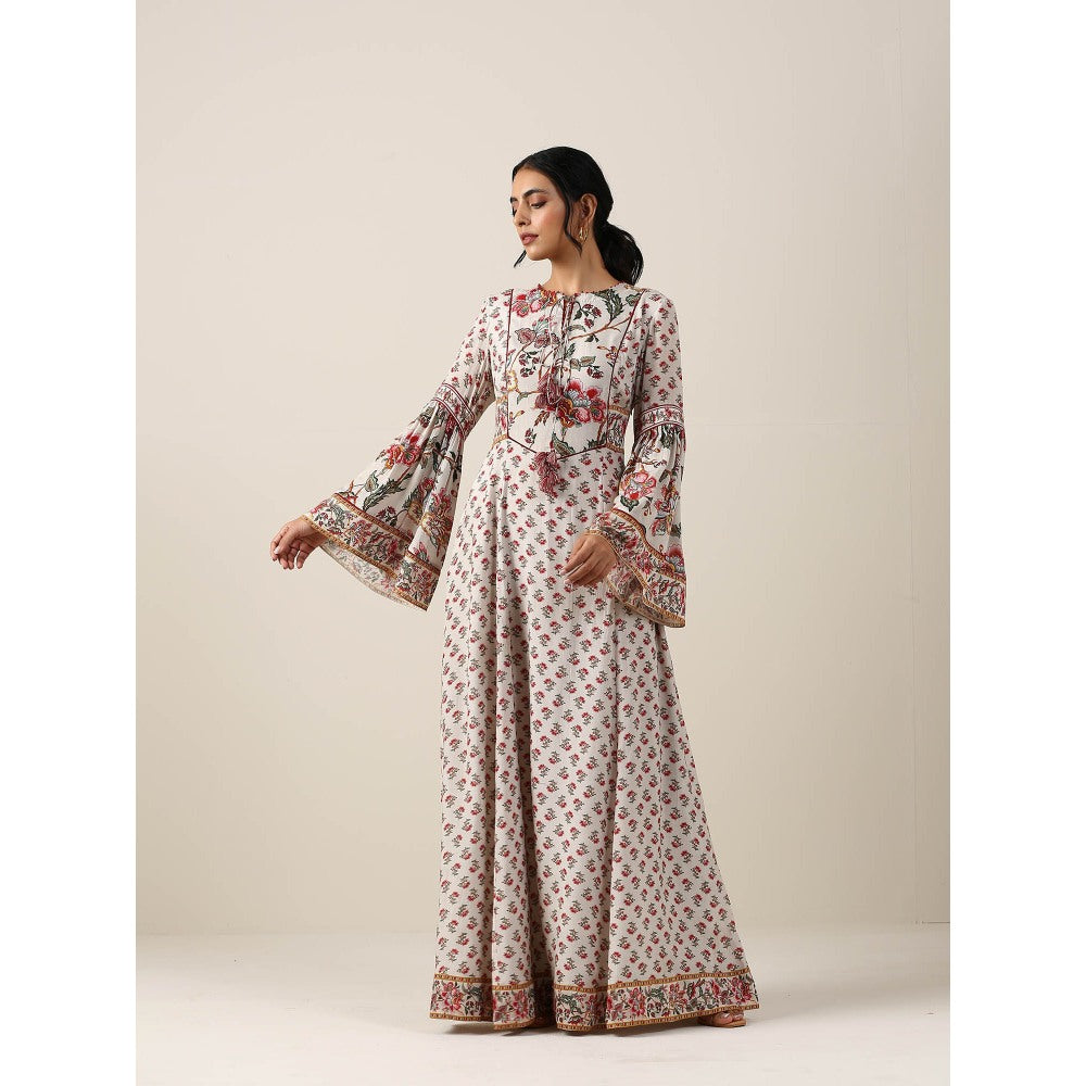 Samvrih White Floral Dress