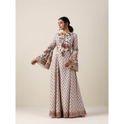 Samvrih White Floral Dress