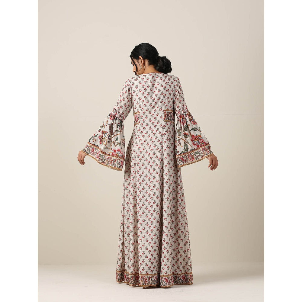 Samvrih White Floral Dress