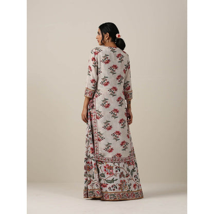 Samvrih Off White Kurta with Inner Long Dress and Dupatta (Set of 3)