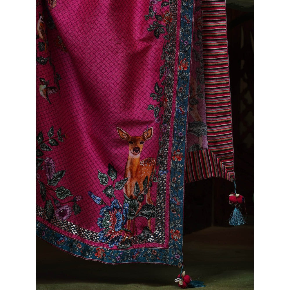 Samvrih Yellow Swarn Boota Kurta with Pant and Dupatta (Set of 3)