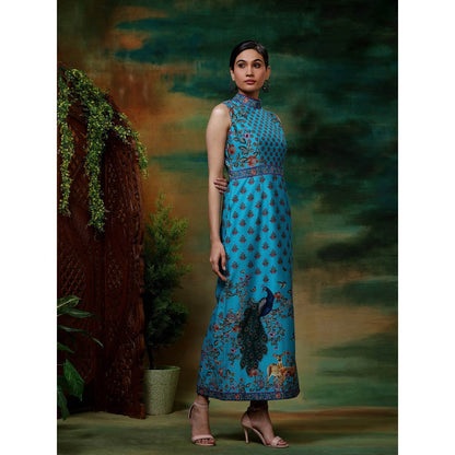 Samvrih Blue Neel Mayuri Long Dress