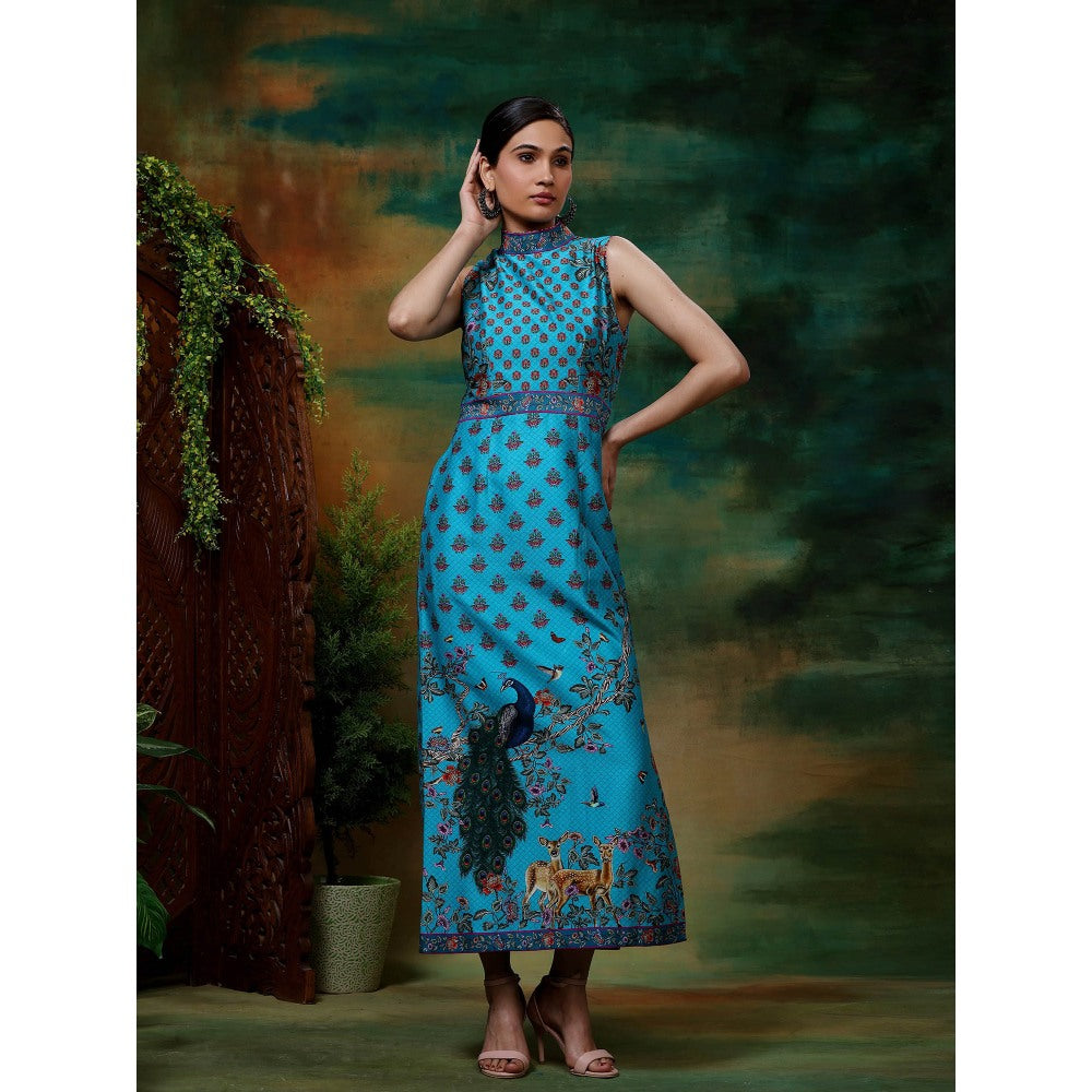 Samvrih Blue Neel Mayuri Long Dress