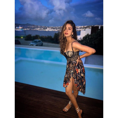 Sana K Luxurious Footwear Black Flat Spring Tie Up Heels Sandals