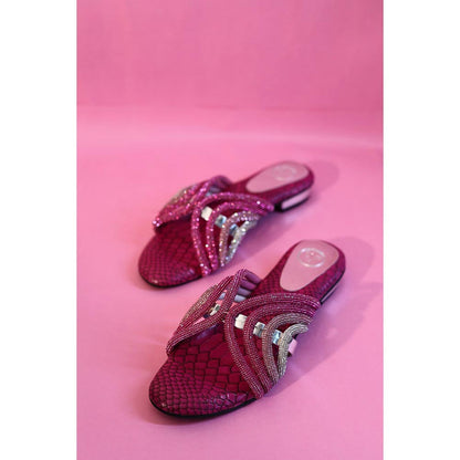 Sana K Luxurious Footwear Pink Open Toe Heel Sandals