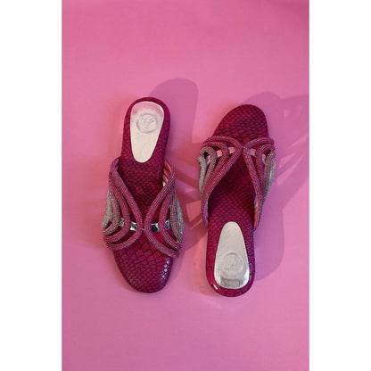 Sana K Luxurious Footwear Pink Open Toe Heel Sandals