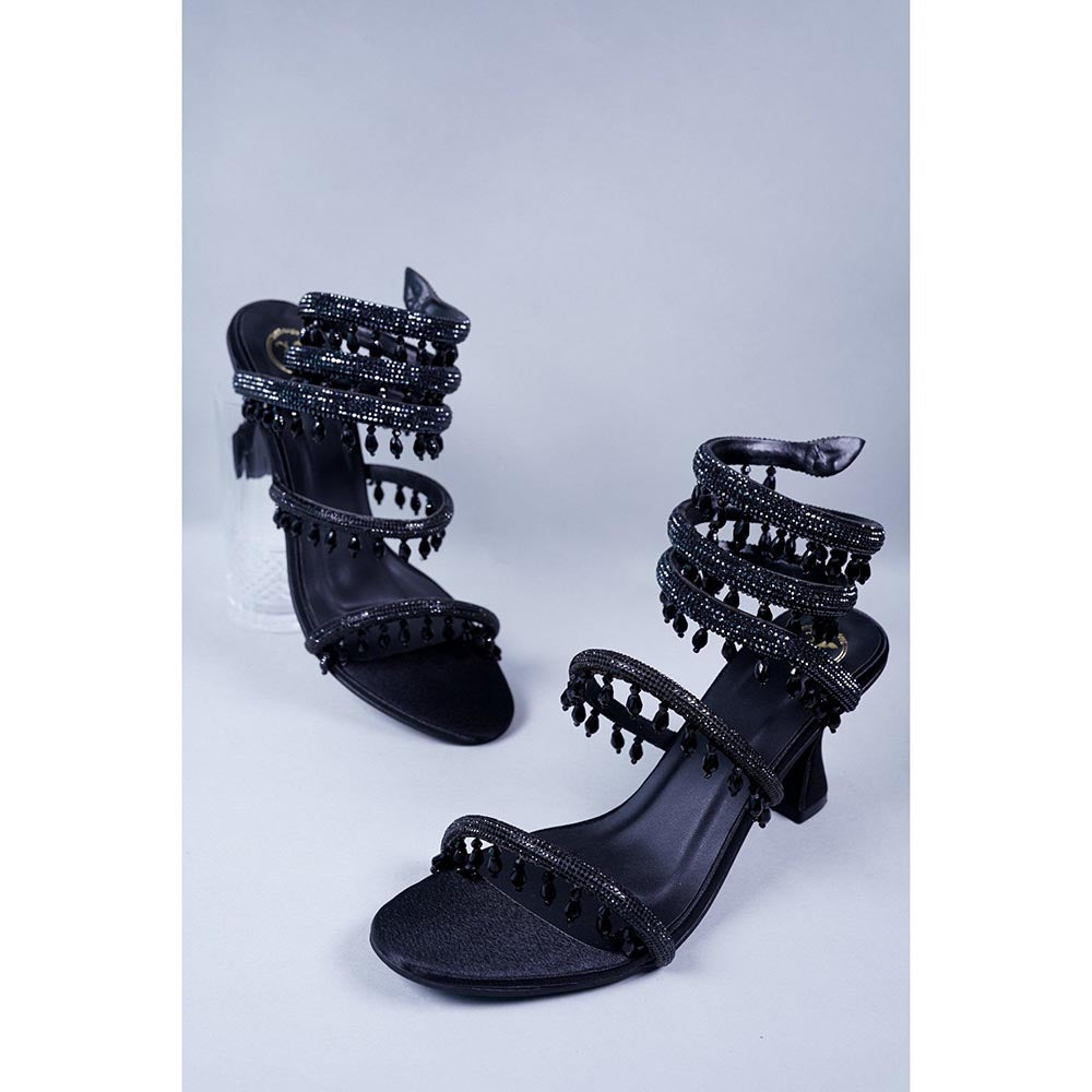 Sana K Luxurious Footwear Black Panther Work Sandals