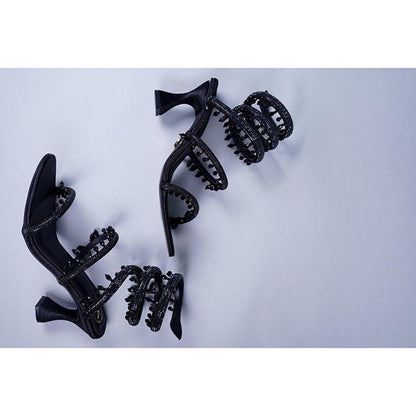 Sana K Luxurious Footwear Black Panther Work Sandals