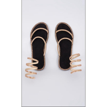 Sana K Luxurious Footwear Pillow Walk Gold Spring