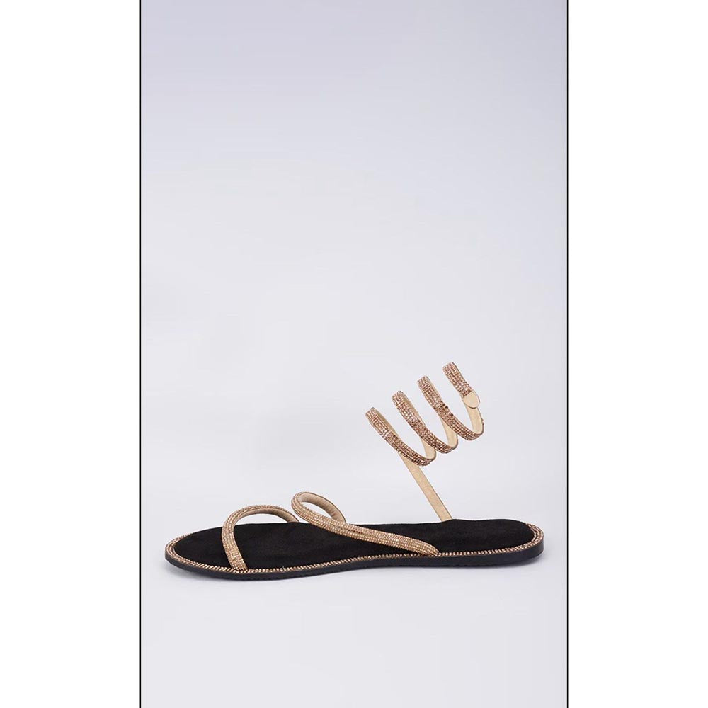 Sana K Luxurious Footwear Pillow Walk Gold Spring
