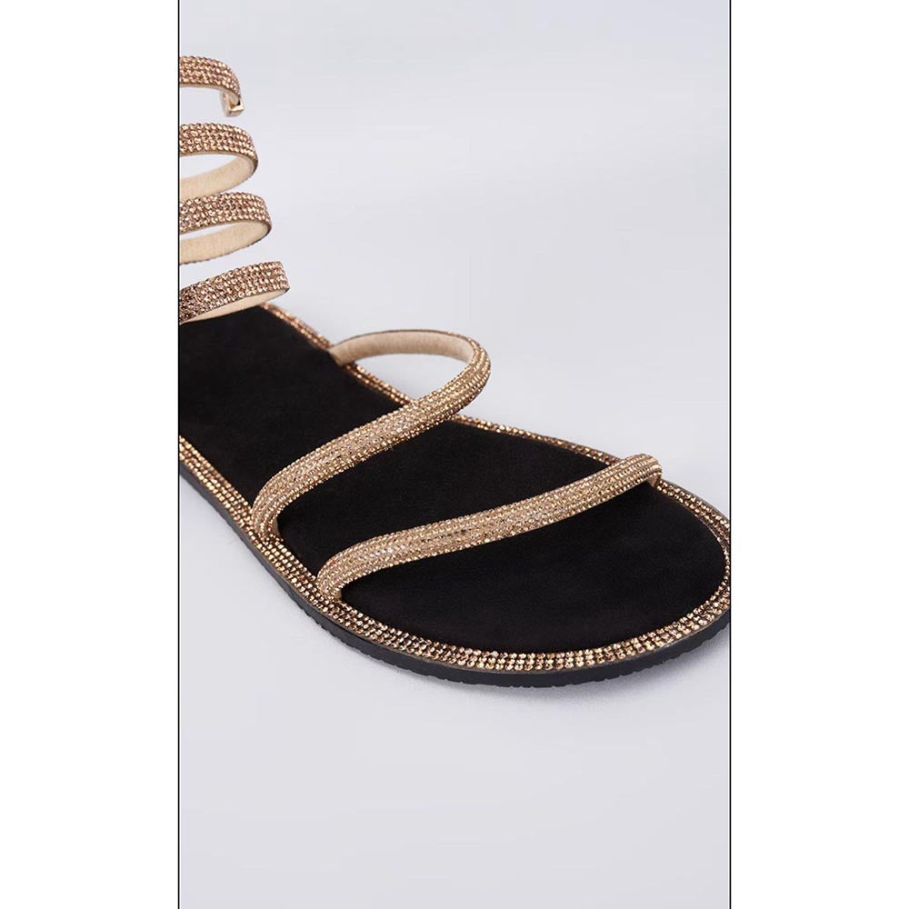 Sana K Luxurious Footwear Pillow Walk Gold Spring