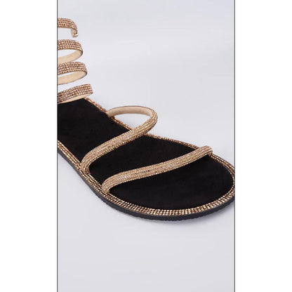 Sana K Luxurious Footwear Pillow Walk Gold Spring