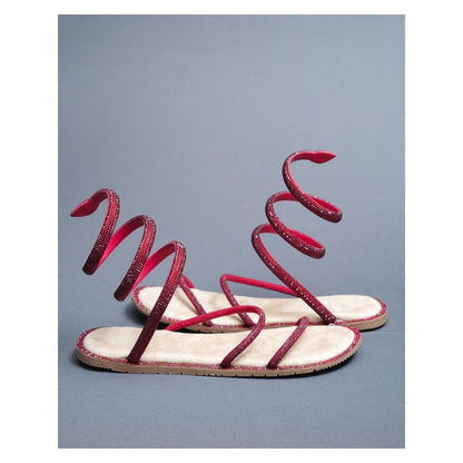 Sana K Luxurious Footwear Beige Suede Square Toe Casual Flats