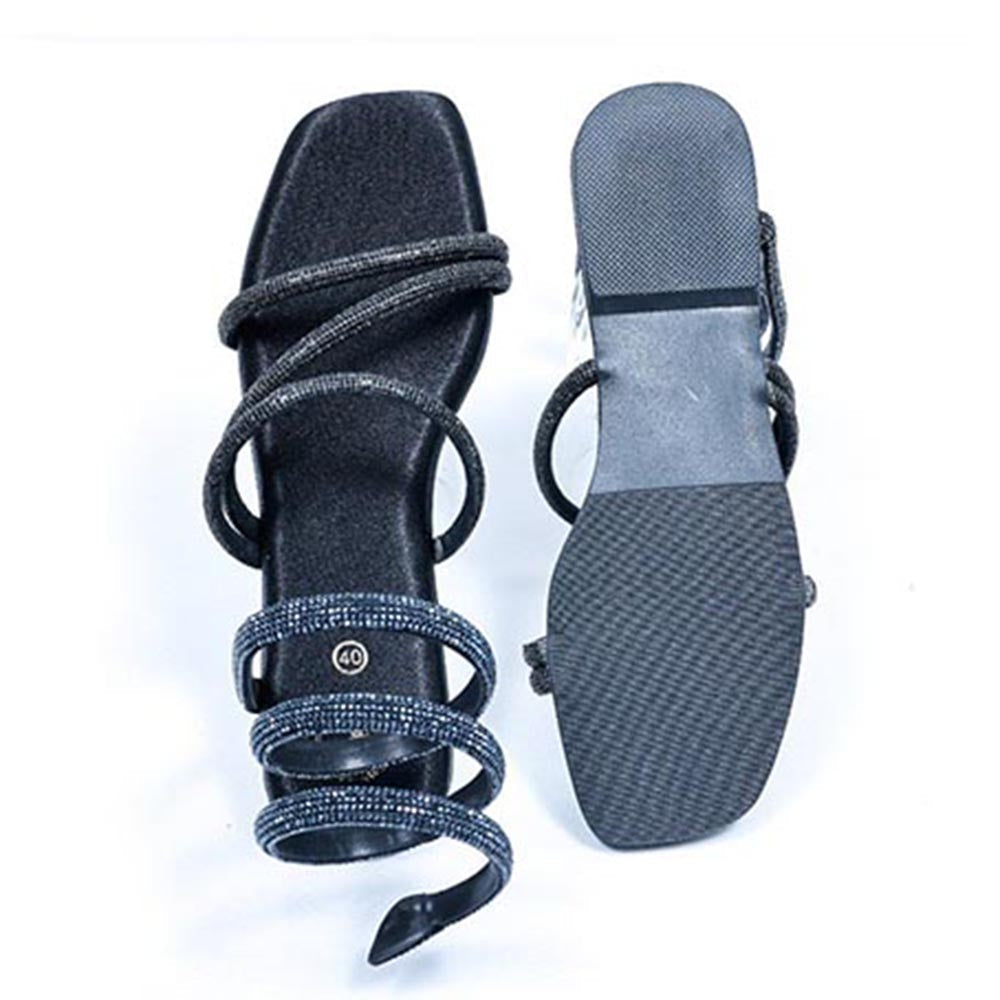 Sana K Luxurious Footwear Black Panther Square Toe Vegan Suede Flats