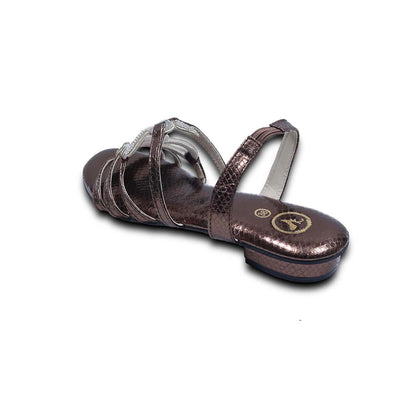 Sana K Luxurious Footwear Brown Zig Zag Open Toe Heel Sandals