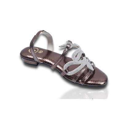 Sana K Luxurious Footwear Brown Zig Zag Open Toe Heel Sandals