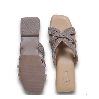 Sana K Luxurious Footwear Gold Twister Open Toe Flats