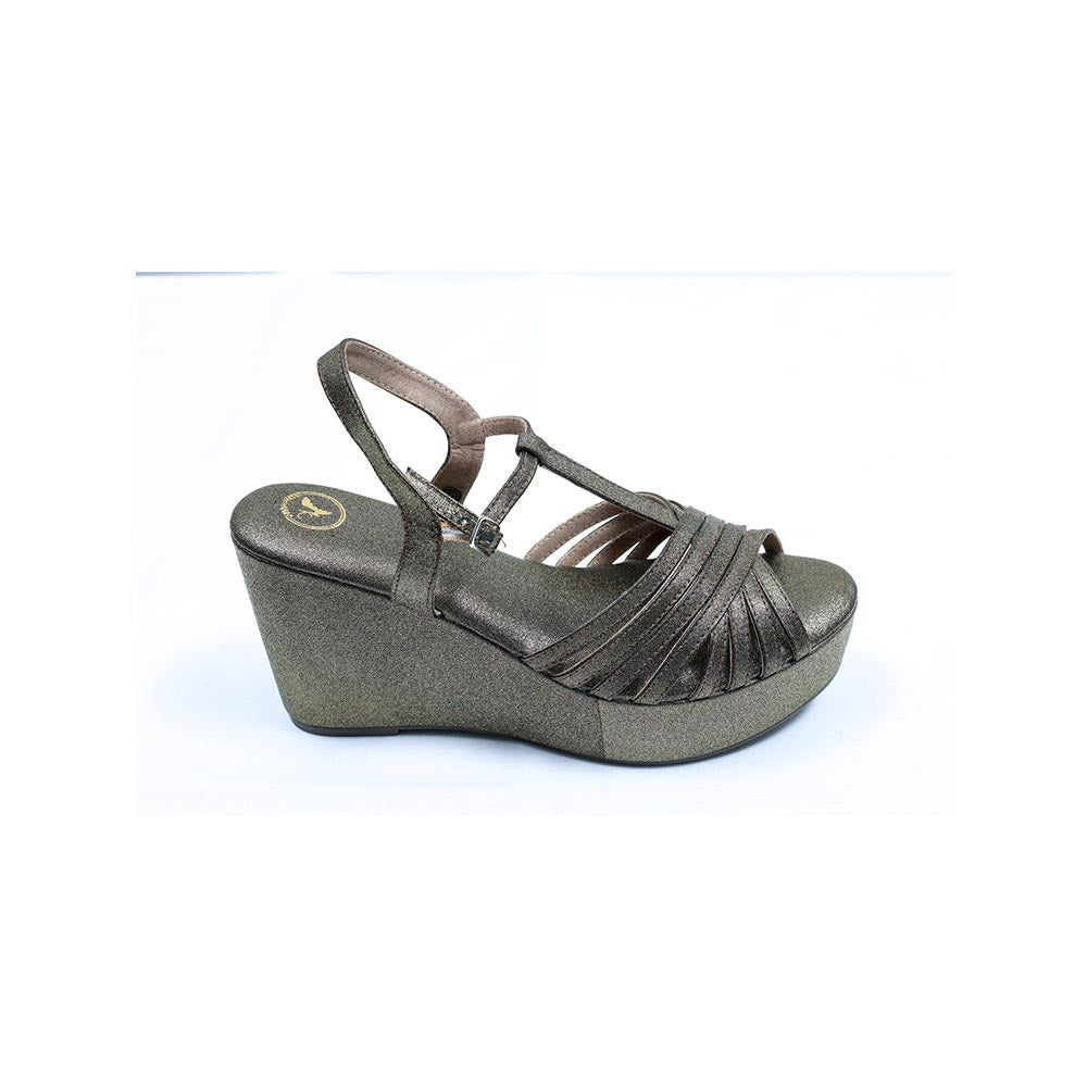 Sana K Luxurious Footwear Dolphin Junk Grey Wedges