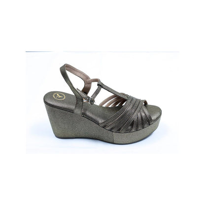 Sana K Luxurious Footwear Dolphin Junk Grey Wedges