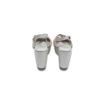 Sana K Luxurious Footwear Dolphin Junk Off White Wedges