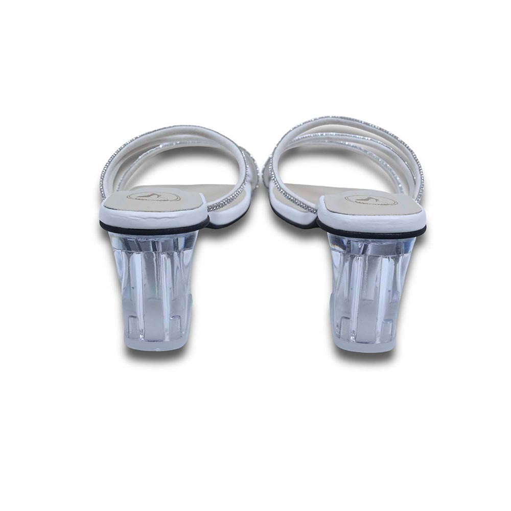 Sana K Luxurious Footwear Z Basic White Slip-On Heels