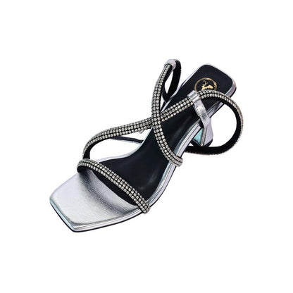 Sana K Luxurious Footwear Silver Berry Pro Heels for Women