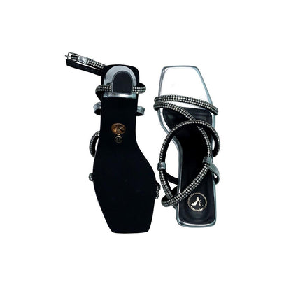 Sana K Luxurious Footwear Silver Berry Pro Heels for Women