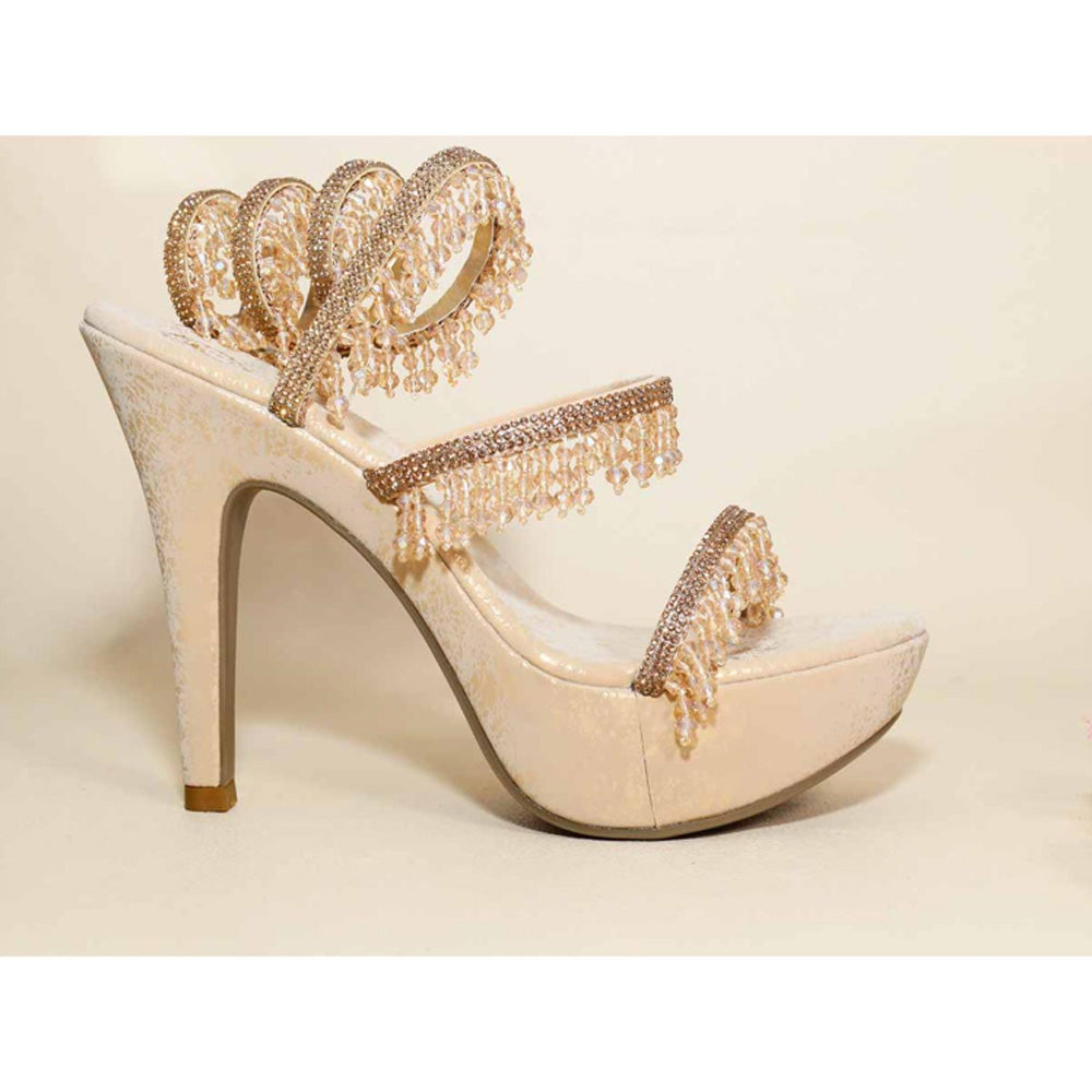 Sana K Luxurious Footwear Glitz Gold Springs Letoes Pencil Heels