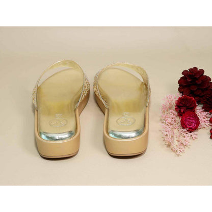 Sana K Luxurious Footwear Gold Mirror Wedges
