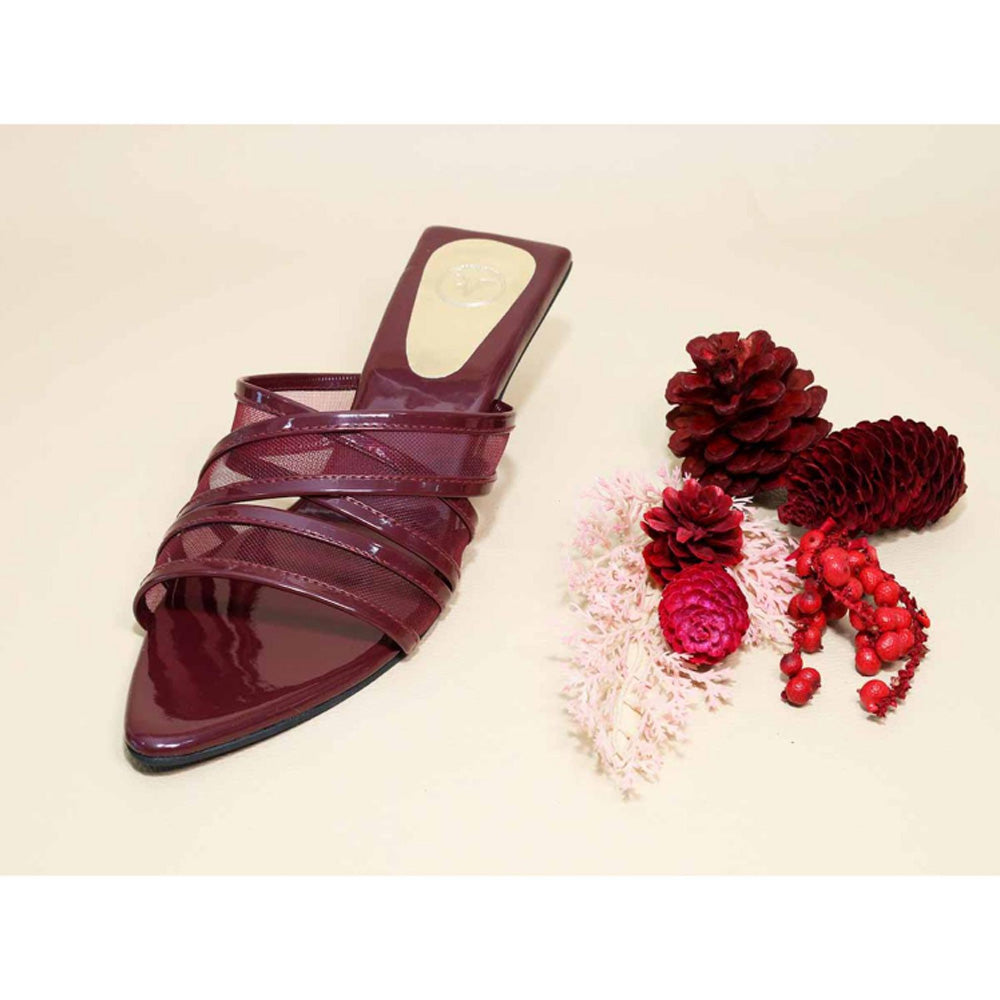 Sana K Luxurious Footwear Burg Net Kitten Heels
