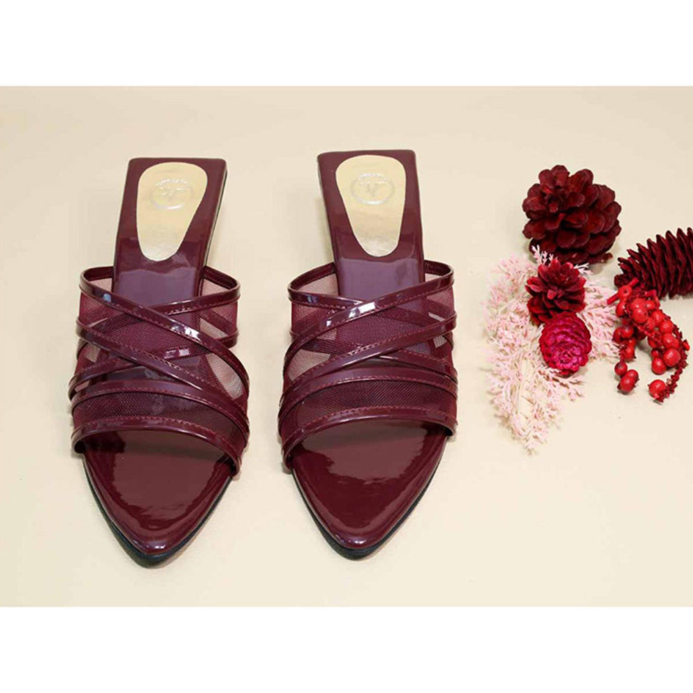 Sana K Luxurious Footwear Burg Net Kitten Heels