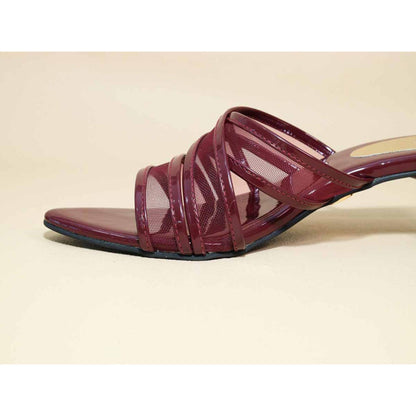 Sana K Luxurious Footwear Burg Net Kitten Heels