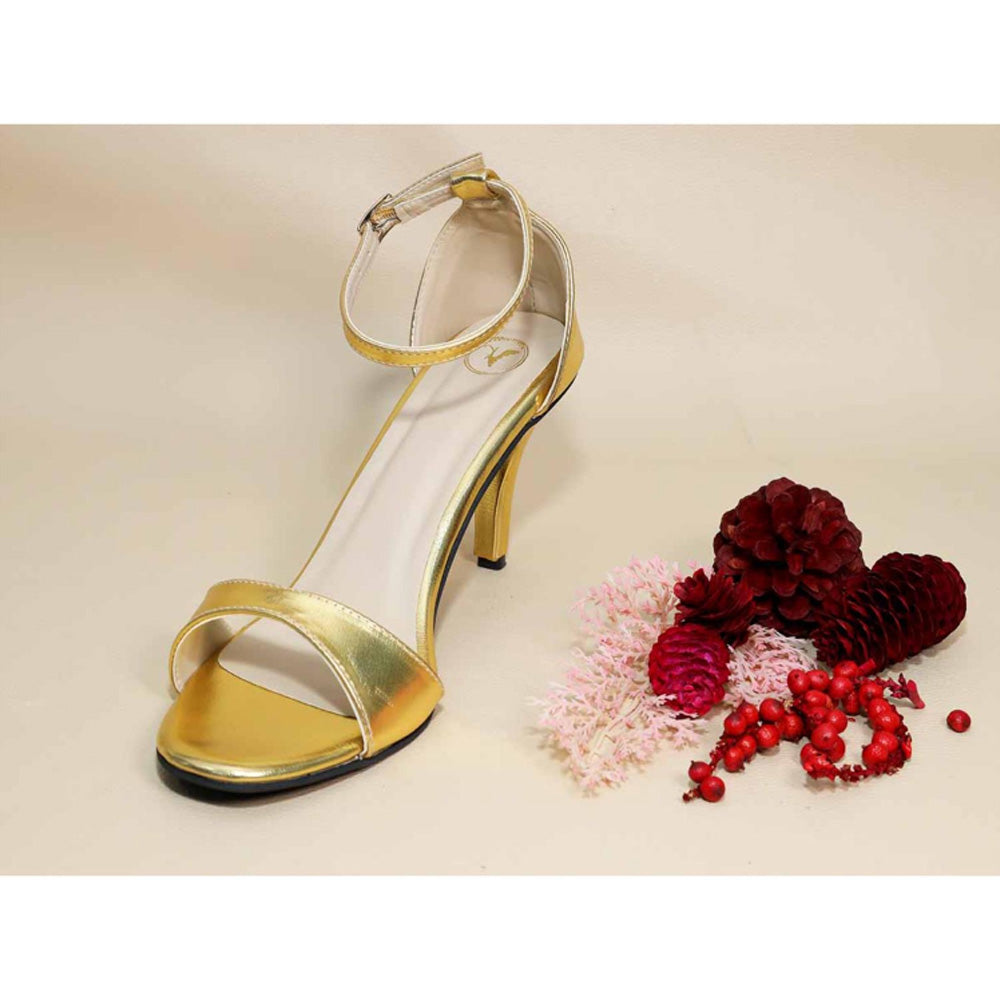 Sana K Luxurious Footwear Gold Basic Pencil Heels