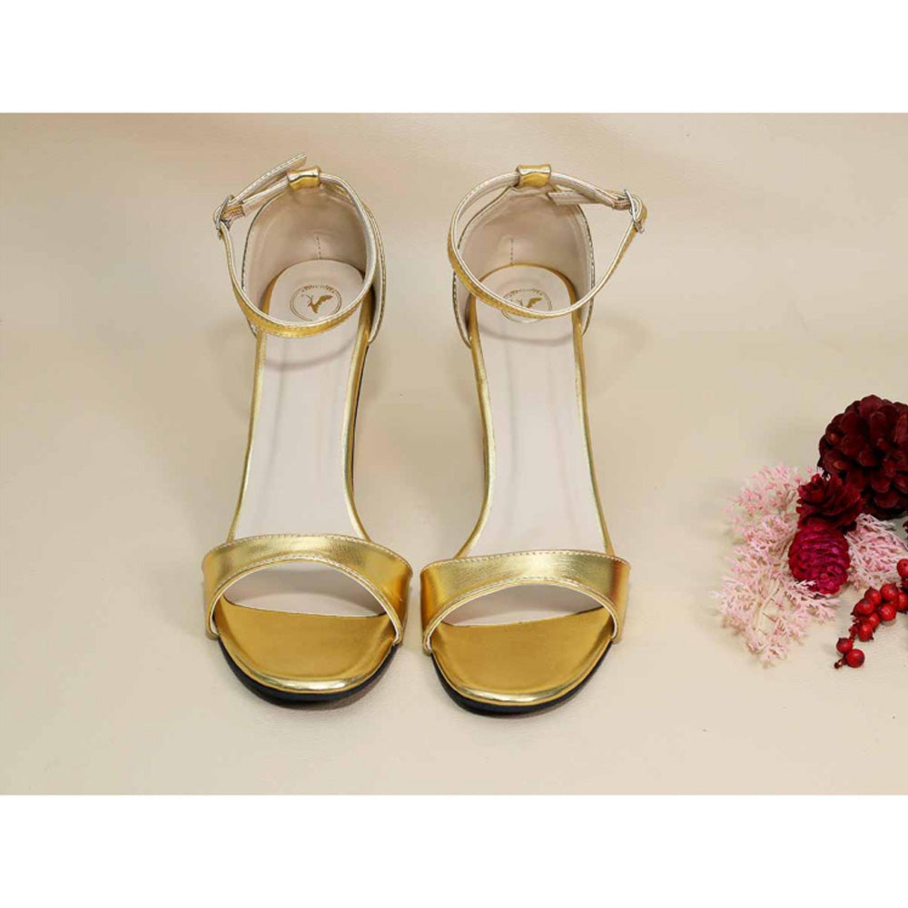 Sana K Luxurious Footwear Gold Basic Pencil Heels